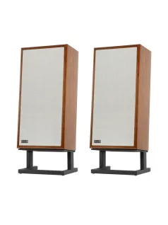   KLH MODEL FOUR - pereche de difuzoare Hi-Fi închise, cu suspensie acustică pe 3 căi, cu bază înclinată - Nuc Englezesc