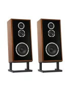 KLH MODEL FOUR - pereche de difuzoare Hi-Fi închise, cu suspensie acustică pe 3 căi, cu bază înclinată - Nuc Englezesc