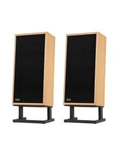   KLH MODEL FOUR - pereche de difuzoare Hi-Fi 3-căi, cu suspensie acustică, carcasă închisă, cu bază înclinată - Stejar Alb