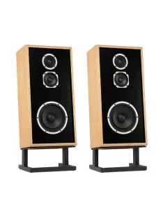   KLH MODEL FOUR - pereche de difuzoare Hi-Fi 3-căi, cu suspensie acustică, carcasă închisă, cu bază înclinată - Stejar Alb