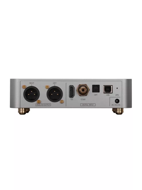 LAIV HARMONY uDAC - DAC compact de birou de calitate premium 768kHz DSD256 cu telecomandă și convertor XLR-RCA - Argint