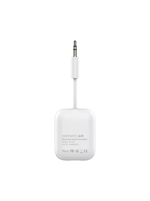 MEE AUDIO CONNECT AIR - Adaptor și transmițător audio wireless în zbor pentru AirPods și alte căști Bluetooth cu latență redusă aptX - Alb