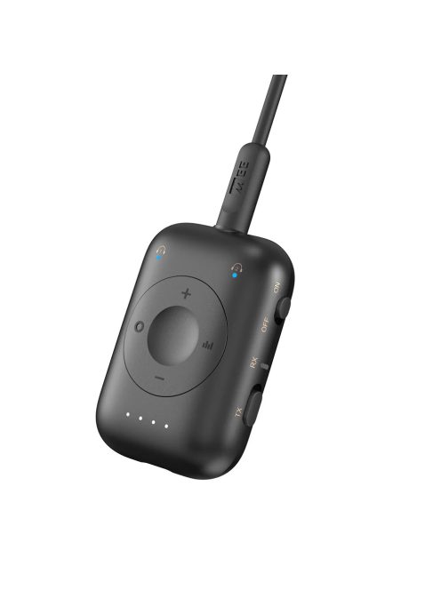 MEE AUDIO CONNECT AIR PRO - Transmițător și receptor audio wireless cu aptX Low Latency pentru zbor și ascultare de muzică acasă - Negru