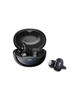   MEE AUDIO PEBBLES AIR - Complet wireless, cu agățare pe ureche (earclip), design deschis, căști Bluetooth 5.3 cu IPX4 și conectivitate multipunct - Onyx