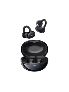   MEE AUDIO PEBBLES AIR - Complet wireless, cu agățare pe ureche (earclip), design deschis, căști Bluetooth 5.3 cu IPX4 și conectivitate multipunct - Onyx