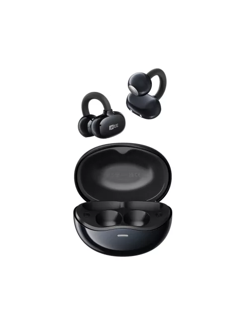 MEE AUDIO PEBBLES AIR - Complet wireless, cu agățare pe ureche (earclip), design deschis, căști Bluetooth 5.3 cu IPX4 și conectivitate multipunct - Onyx