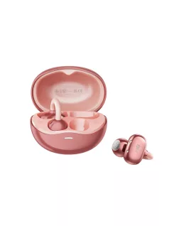   MEE AUDIO PEBBLES AIR - Complet wireless, cu agățare pe ureche (earclip), design deschis, căști Bluetooth 5.3 cu IPX4 și conectivitate multipunct - Aur Roz