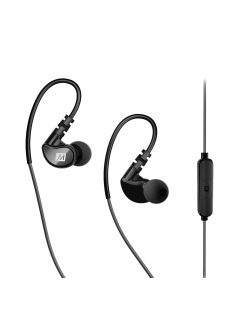   MEE AUDIO X1 - Căști Sport In-Ear cu microfon și telecomandă, factor rezistență la apă IPX5 - Negru-Gri