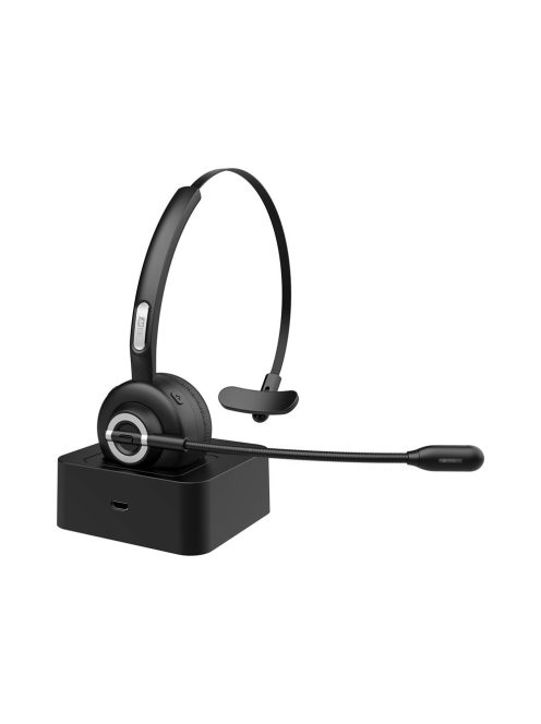 MEE AUDIO CLEARSPEAK H6D - Căști Bluetooth cu microfon Boom și stație de încărcare