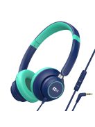 MEE AUDIO KIDJAMZ KJ45 - Căști cu fir pentru copii cu ascultare în condiții de siguranță, cu limitator de volum și microfon - Albastru