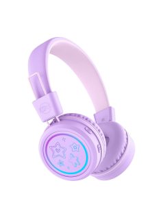   ME AUDIO KIDJAMZ KJ55BT - Căști Bluetooth cu microfon pentru copii cu presiune sonoră limitată - Levendula