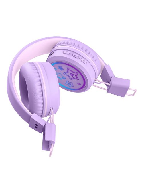 ME AUDIO KIDJAMZ KJ55BT - Căști Bluetooth cu microfon pentru copii cu presiune sonoră limitată - Levendula