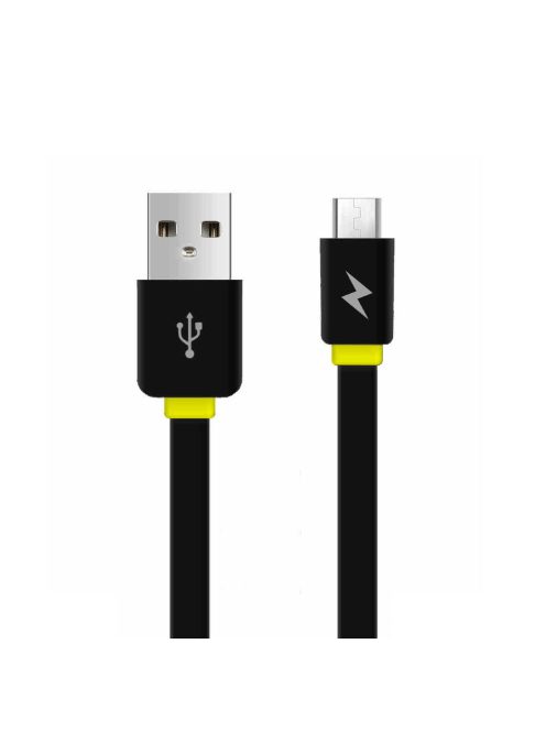 AWEI CL-950 - Cablu plat MicroUSB 1m - Negru