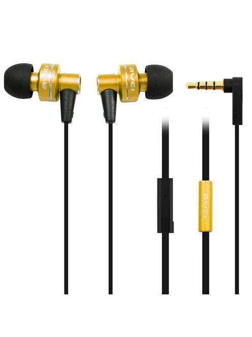 AWEI ES900i - Căști stereo intraauriculare cu extra bas și microfon - Auriu