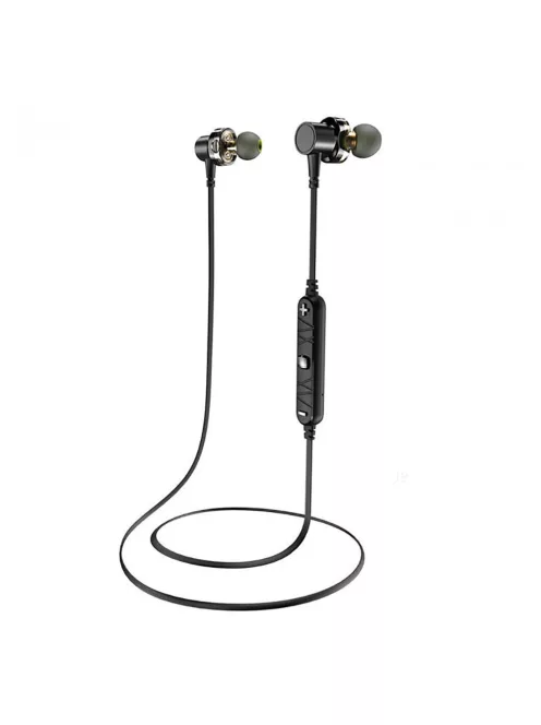 AWEI X660BL - Căști Bluetooth intraauriculare cu două drivere dinamice cu extra bas - Negru