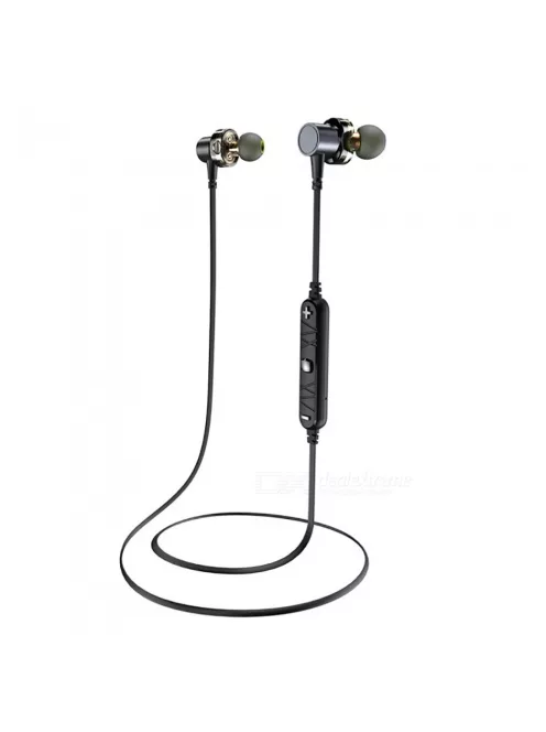 AWEI X660BL - Căști Bluetooth intraauriculare cu două drivere dinamice cu extra bas - Gri