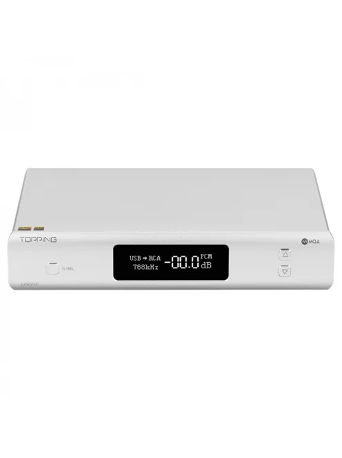 TOPPING D90LE - High-End Desktop DAC 32bit 768KHz DSD512 - Argintiu