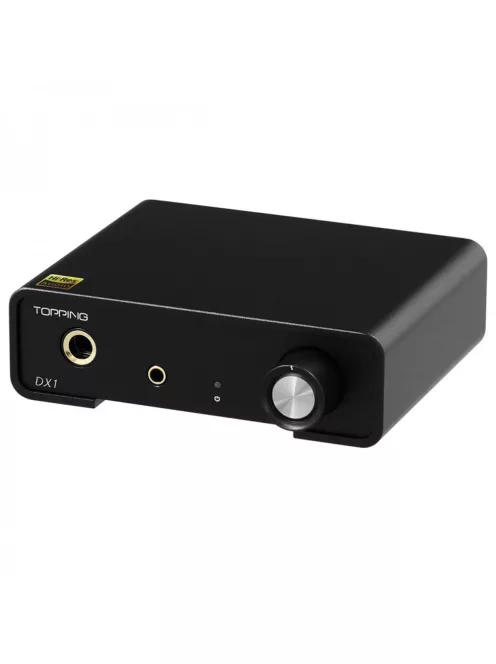 TOPPING DX1 - DAC de birou și amplificator pentru căști 32bit 384kHz DSD256 - Negru