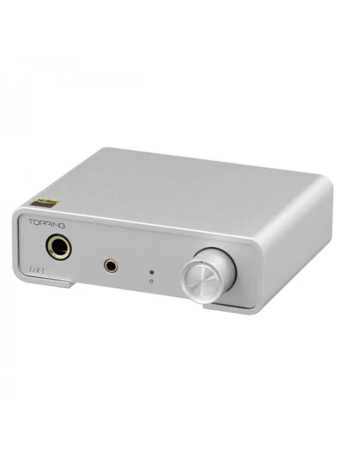 TOPPING DX1 - DAC de birou și amplificator pentru căști 32bit 384kHz DSD256 - Argintiu