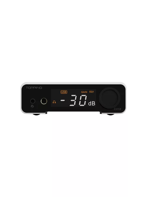 TOPPING DX1 II - DAC de birou și amplificator pentru căști 32bit 384kHz DSD256 PEQ - Alb