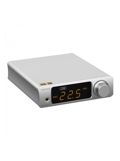 TOPPING DX3PRO+ - DAC desktop și amplificator pentru căști 32bit 768KHz DSD512 - Argintiu