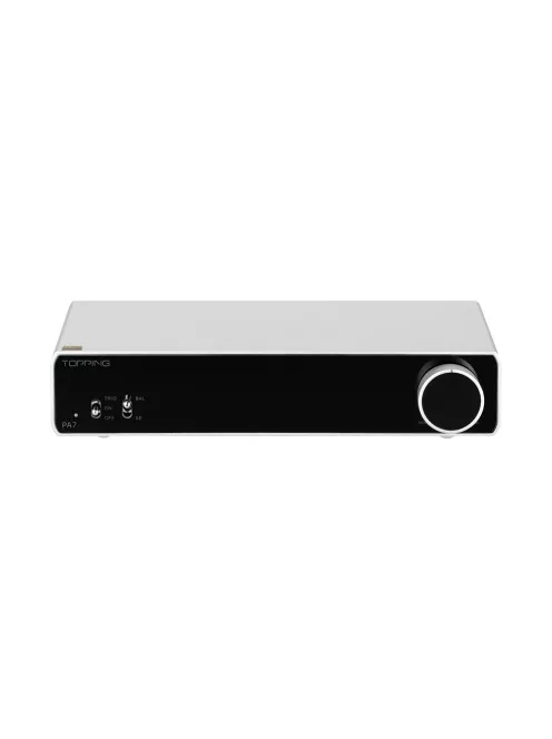 TOPPING PA7 - Amplificator stereo de birou balansat în clasă D 2x210W 4 Ohm - Argintiu