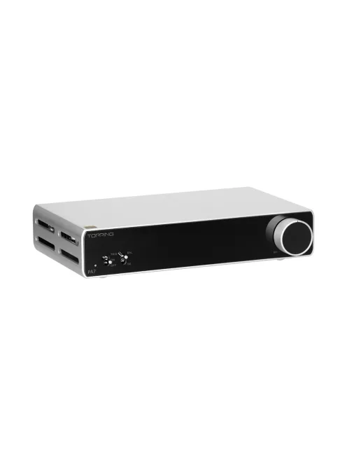TOPPING PA7 - Amplificator stereo de birou balansat în clasă D 2x210W 4 Ohm - Argintiu