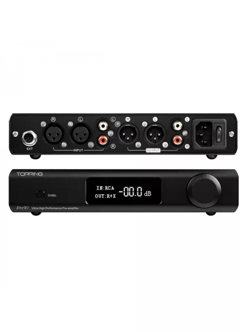 TOPPING PRE90 - Preamplificator stereo de birou de calitate superioară - Negru