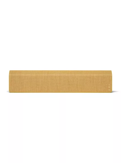 VIFA STOCKHOLM 2.0 - Boxă premium wireless, multi-room, cu capac din țesătură "KVADRAT", consolă de perete și telecomandă - Galben Sand