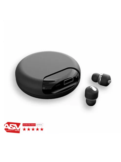 MUZIX YA AIR TWINS - Căști microfonice True Wireless Stereo (TWS) cu carcasă PowerBank de 2600mAh  - Negru