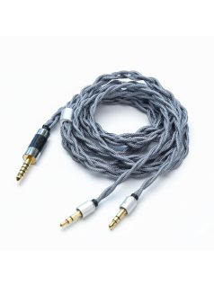   IBASSO CB20 - Cablu pentru căști simetric din cupru monocristalin cu conectori 4.4mm TRRRS și 2x 3.5mm