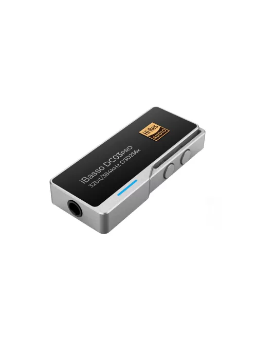 IBASSO DC03PRO - Adaptor DAC de la USB Type-C FEMALE la 3,5mm Jack FEMALE cu 32bit 384kHz PCM DSD256 - Argintiu