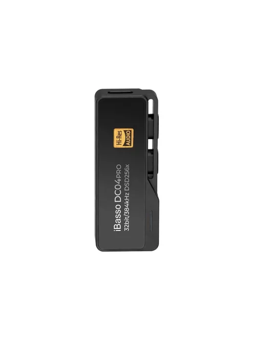 IBASSO DC04PRO - Adaptor USB Type-C FEMALE la 3,5mm Jack FEMALE și 4,4mm Pentaconn FEMALE DAC cu 32bit 384kHz PCM DSD256 - Negru