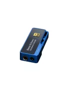 IBASSO DC04PRO - Adaptor USB Type-C FEMALE la 3,5mm Jack FEMALE și 4,4mm Pentaconn FEMALE DAC cu 32bit 384kHz PCM DSD256 - Albastru