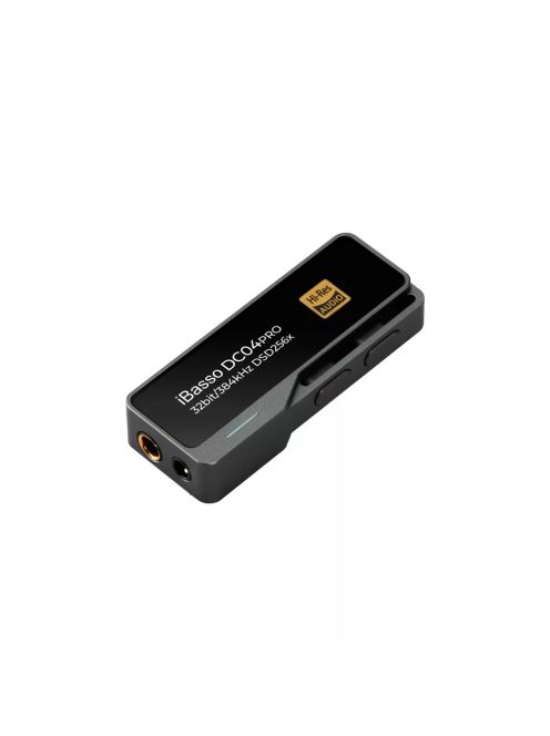 IBASSO DC04PRO - Adaptor USB Type-C FEMALE la 3,5mm Jack FEMALE și 4,4mm Pentaconn FEMALE DAC cu 32bit 384kHz PCM DSD256 - Gri