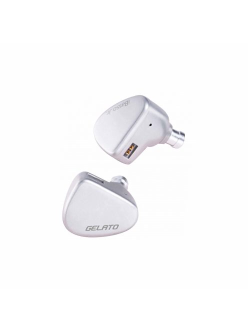 IBASSO JR GELATO - O cască intraauriculară monitor cu driver dinamic și cablu din cupru placat cu argint, cu conector 2-Pin - Argintiu