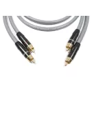 MELODIKA PURPLE SERIES MD2R - Cablu de semnal RCA M la RCA M, pereche - Gunmetal - 0,5m