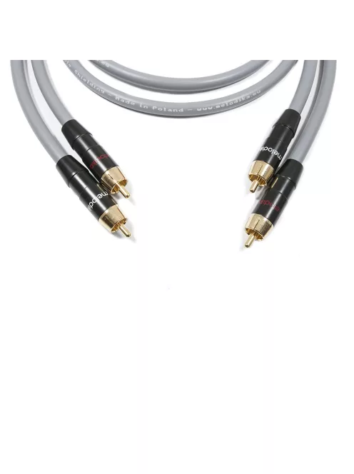MELODIKA PURPLE SERIES MD2R - Cablu de semnal RCA M la RCA M, pereche - Gunmetal - 4m