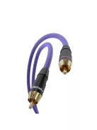 MELODIKA PURPLE SERIES MD2R - Cablu de semnal RCA M la RCA M, pereche - Violet - 1m