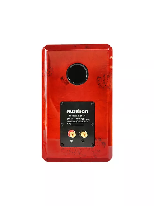 MUSICIAN AUDIO KNIGHT V - Boxe Hi-Fi de raft pasive, bass-reflex, cu două căi, pereche - Roșu