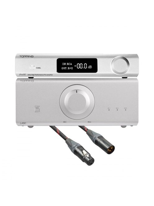 TOPPING PRE90 SILVER + TOPPING LA90 SILVER + TOPPING TCX1 Balanced cable