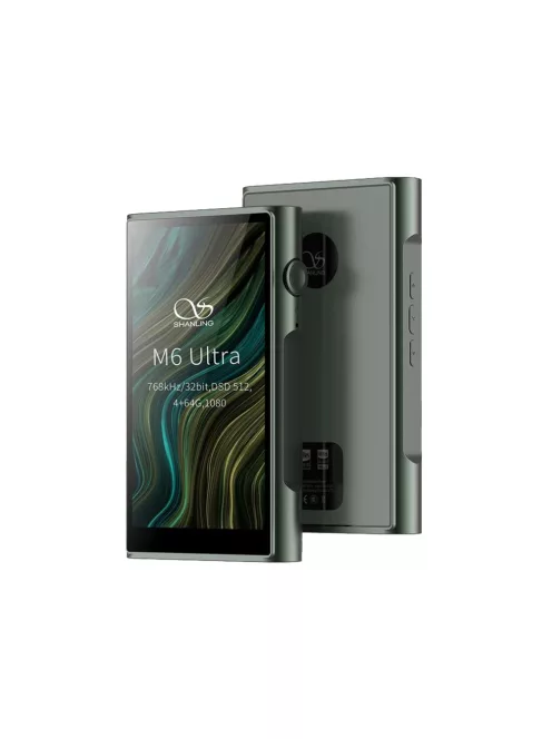 SHANLING M6 ULTRA - Player audio portabil WiFi Bluetooth 5 aptX HD LDAC MQA 32bit 768kHz DSD512 - Verde