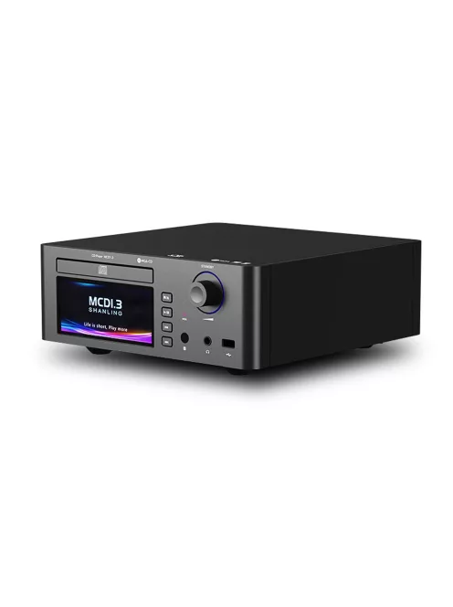 SHANLING MCD1.3 - Player audio CD de birou cu DAC, amplificator pentru căști și Streamer WiFi Bluetooth 5 aptX HD LDAC MQA-CD 32 de biți 768kHz DSD512 - Negru
