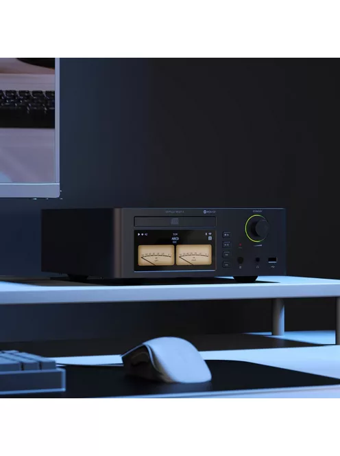 SHANLING MCD1.3 - Player audio CD de birou cu DAC, amplificator pentru căști și Streamer WiFi Bluetooth 5 aptX HD LDAC MQA-CD 32 de biți 768kHz DSD512 - Negru