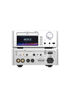   SHANLING MCD1.3 - Player audio CD de birou cu DAC, amplificator pentru căști și Streamer WiFi Bluetooth 5 aptX HD LDAC MQA-CD 32 de biți 768kHz DSD512 - Argint