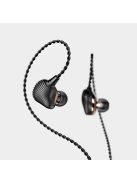 SHANLING ME600 - Două drivere dinamice și trei drivere BA cu monitor intrauricular cu carcasă din cupru argintiu și cablu MMCX - Negru