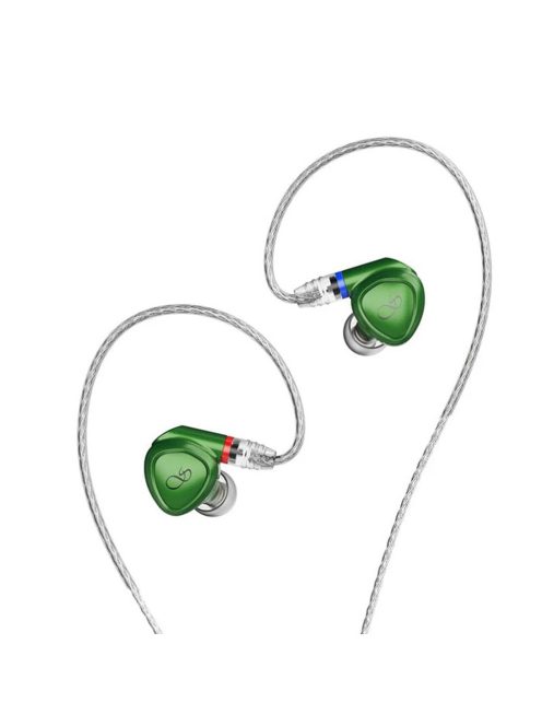 SHANLING MG100 - Un monitor intraauricular cu drivere dinamice, placat cu argint, cu cablu MMCX din cupru - Verde