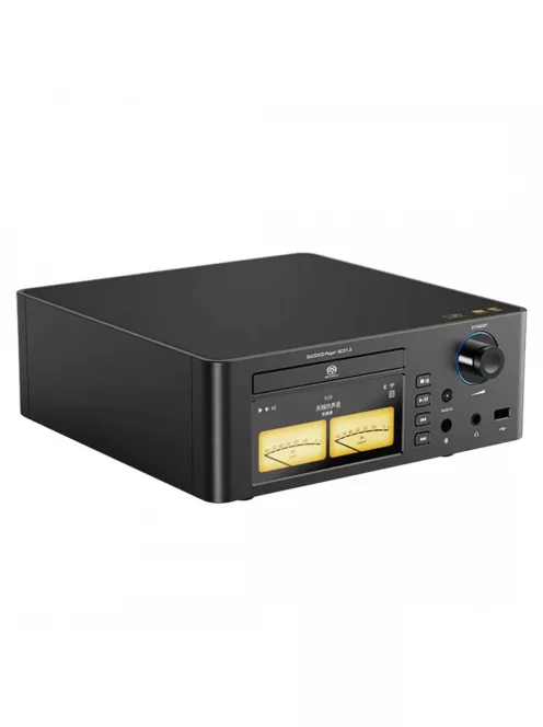 SHANLING SCD1.3 - Player de discuri SACD de birou cu amplificator pentru căști și Streamer WiFi Bluetooth 5 aptX HD LDAC 32bit 768kHz DSD512 - Negru