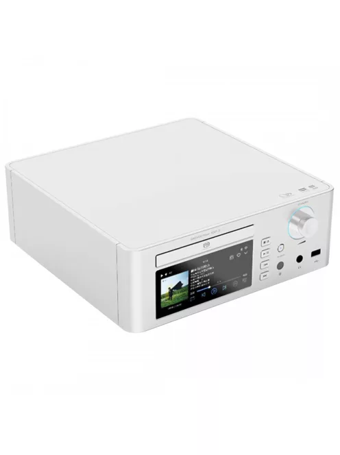 SHANLING SCD1.3 - Player de discuri SACD de birou cu amplificator pentru căști și Streamer WiFi Bluetooth 5 aptX HD LDAC 32bit 768kHz DSD512 - Argint
