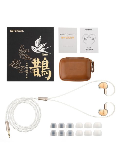 SIVGA AUDIO QUE - Căști pentru monitor intraauriculare cu un driver dinamic cu cablu cu 2 pini din cupru placat cu argint